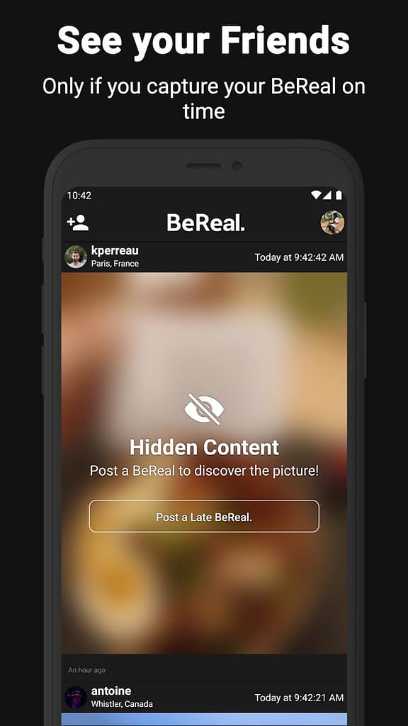 شبکه اجتماعی bereal.